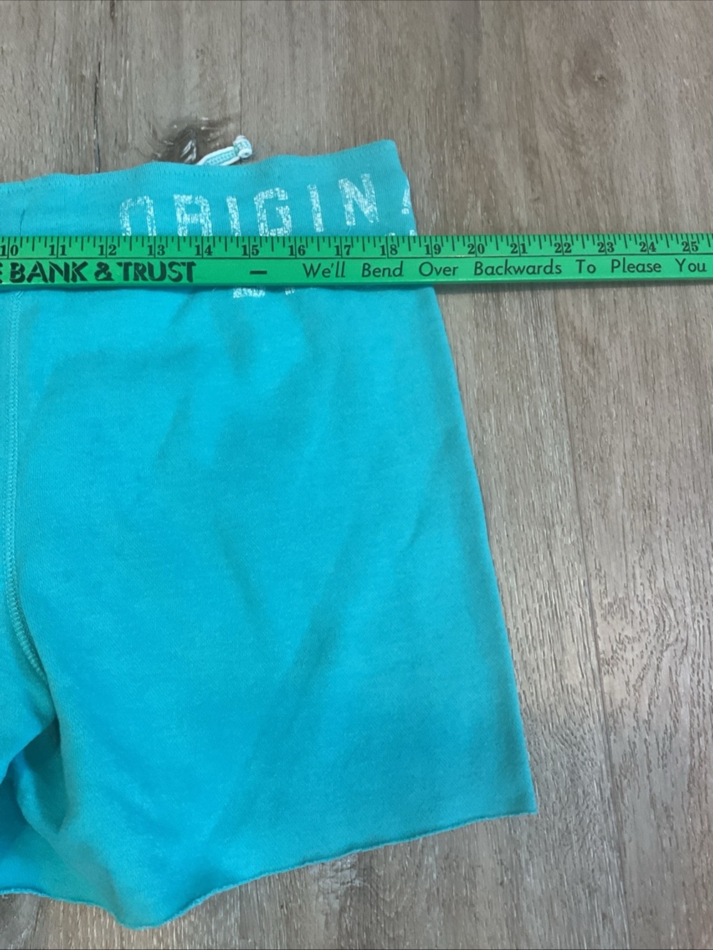 Aeropostale - Teal Drawstring Athletic Raw Hem Shorts - Ladies Size XL - Picture 7 of 9